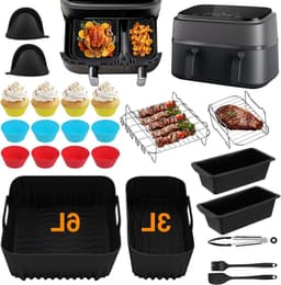Set van 28 Accessoires voor Airfryer, Inclusief Siliconen Mallen, Grillrooster en Bakvormen voor Gezond Koken — thumbnail 1