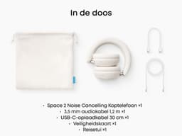 soundcore Space 2 by Anker, Active Noise Cancelling Koptelefoon, Comfortabele Pasvorm, 50H Speeltijd, LDAC Hi-Res Draadloze Audio, Dual Connection, Helderre Gesprekken, Bluetooth 6.1, Nap Mode, Draagdetectie — thumbnail 9