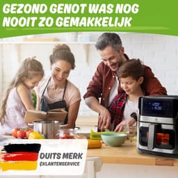 Nutrilovers NUTRI-FRYER Heteluchtfriteuse, roestvrij staal, XXL, 8 liter, 2000 W, roestvrij staal met led-touch-display, Double Heating technologie, kijkvenster, vetarme friet, friteuse zonder olie [Energieklasse A+++] — thumbnail 7