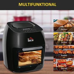 Heteluchtfriteuse Oven - Airfryer XXL - Gezond Koken - 360° Luchtcirculatie - 11 Liter - Zwart — thumbnail 2
