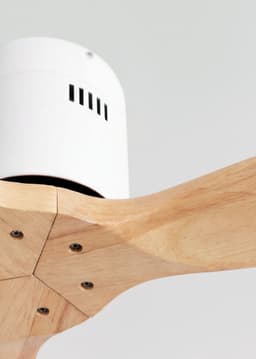 CREATE - Plafondventilator silent 100% hout 40W (Ø112cm) - Geen licht - WIFI + Afstandsbediening - 6 snelheden - Programmeerbaar - WIND CALM NATURAL WOOD — thumbnail 5