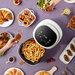 Heteluchtfriteuse Oven - Olievrije Friteuse - Gezond Koken - Snelle Luchtcirculatie - 8 Liter XXL - Wit — thumbnail 2