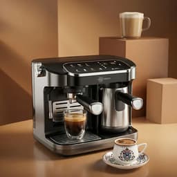 Karaca Hatir Perfetto - Espresso- en Turkse Koffiemachine INOX – 20 Bar – 1900W – Melkopschuimer – 1,8L Waterreservoir — thumbnail 4