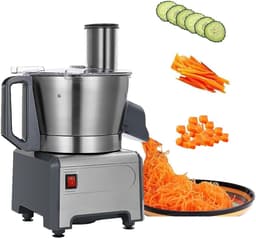Elektrische Groentehakker - Spiraalsnijder Salademaker - Snel Ingrediënten Snijden - Multifunctioneel Keukenhulpmiddel - 340x260x465mm - Zilver — thumbnail 1