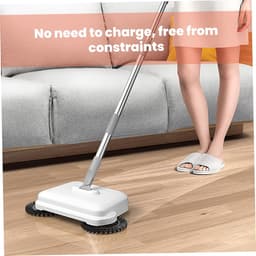 Handveegmachine Lange Steel - Vloer Reiniger - Snel Vloeren Schoon - 360 Graden Draaibaar - 102 cm Hoog - Wit — thumbnail 4