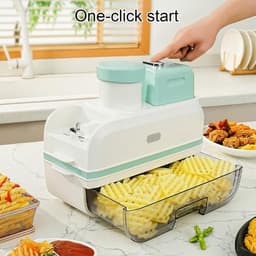Elektrische Groentehacker - Keukenmachine Hakmolen - Snel Ingrediënten Snijden - Multifunctioneel Met 4 Messen - 375x159x283 mm - Wit — thumbnail 5