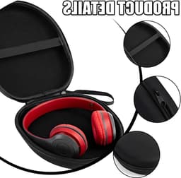 SnelShoppen - Over-ear headphone bag, universele headset hard shell, opbergcase voor oordopjes, beschermende tas, reistas, compact en duurzaam, 22cm x — thumbnail 2