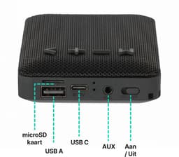 MyTech - Bluetooth speaker - Lichtgewicht & krachtig geluid - Compact formaat - 6 uur batterij - Inclusief USB-C kabel — thumbnail 3