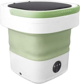 Florixa® Camping Wasmachine - Mini Wasmachine - Wasmachines - Opvouwbare Kleine Wasmachine en Droger - 7.5L - met Afvoer - Groen - 30cm x 30cm x 33cm — thumbnail 1