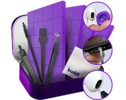 Buddi Fresh | Professionele Schoonmaakset voor telefoon, Tablet en Airpods | Geschikt voor oplaadpoort, AirPods en telefoon schoonmaken | Reinigingsgum | Inclusief handige borstels