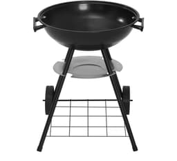 ITRONIQ BBQ Houtskool - Barbecue Met Wielen - 41 cm Grill - Draagbare BBQ - Voor Tuin Camping en Balkon - Compact - Zwart — thumbnail 3