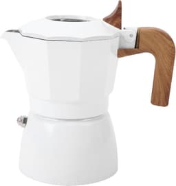 Koffiezetapparaat - Mokkapot - Rijke Koffiesmaak - Dubbel Ventielsysteem - 2 Kopjes - Wit — thumbnail 1