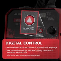 Lasapparaat MIG - Inverter lasapparaat - Metaalverbindingen maken - Gasloos lassen - 130 A - Rood — thumbnail 2