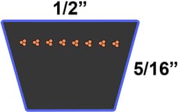 Vervangende Riem - Aramid Riem - Tuinonderhoud - Overschrijdt RMA ratings - 1/2 x 87in OC - Zwart — thumbnail 3