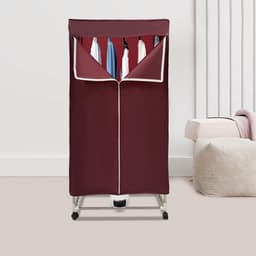 Draagbare wasdroger - Elektrische droger - Kleding drogen - Geluidsarm ontwerp - 30 kg capaciteit - Wijnrood — thumbnail 4