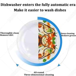 Draagbare Vaatwasser - Huishoudelijke Afwasmachine - Vaat Groenten Wassen - Touchscreen Bediening - Compact Formaat - Zilver — thumbnail 3