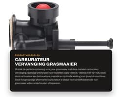 Dailygoods- Carburateur Vervanging - Metalen Carburateur - 11x8.3x7cm - Geschikt voor 499809/498809A/494406 - Inclusief Hardware - Schokbestendig - Grasmaaieronderdeel