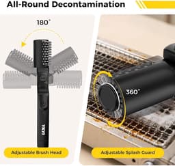 Electric Grill Brush, Wireless Burnt Food Barbecue Cleaner, Safe Brush-free Electric Grills, Outdoor Grill Cleaning Tools — thumbnail 3