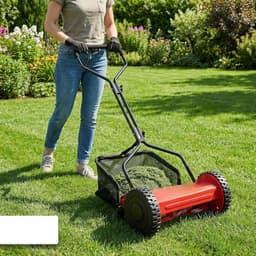 VIN® Grasmaaier Handmatig – Grastrimmer Met 21 Liter Opvangbak – Handmaaier Met 5 Messen – Kooimesmaaier 35 Cm Breed — thumbnail 4