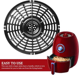 Vervangende antiaanbakbakplaat - rooster voor airfryer - vervangend deuraccessoire voor airfryer - airfryeraccessoire - voor bakken en grillen (22 cm). — thumbnail 2
