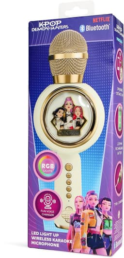 KPop Demon Hunters - Huntr/x - Golden - draadloze karaoke microfoon voor kinderen - oplichtend LED display - speaker - stemvervorming — thumbnail 2