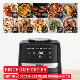 Stille Airfryer - Heteluchtfriteuse - Gezond Koken - Fluisterstille Werking - 5 Liter - Zwart — thumbnail 2