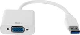 USB naar VGA Adapter - Externe Videokaart - Extra Scherm - Geen Externe Voeding - 1920x1080 Resolutie - Wit — thumbnail 1