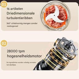 Mini Keukenmachine - Voedsel Hakker - Groente Snijden - Draadloos Gemak - 350ml - Roze — thumbnail 5