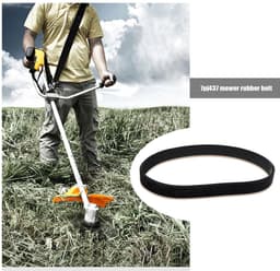Dailygoods- Aandrijfriem Rubber 16,4mm Breedte - Gesloten Lus - 437mm Omtrek - Compatibel met Spear & Jackson S1334ER - Slijtvast - Duurzaam - Grasmaaier Riem — thumbnail 3