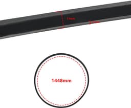 Dailygoods- Aandrijfriem Rubberen - Binnenomtrek 1448 mm - Breedte 17 mm - Dikte 11 mm - Compatibel met Countax - Geschikt voor motor tot 42 inch - Tuinmachine Riem — thumbnail 4