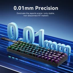 Ajazz AK680 V2 HE - 65% Bedraad Gaming Toetsenbord - Magnetische Toetsen - Hall Effect - Rapid Trigger - QWERTY - Contourlijn zwart — thumbnail 4