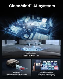 eufy S2 Nieuw 2026 Stofzuiger- en Dweilrobot HydroJet, 30kPa AeroTurbo™ 2.0-Zuigkracht, Vloerreinigingssysteem 2.0, EcoClean™ Elektrolyse, Randreiniging, Haarvrije DuoSpiral™ Borstels, 12-in-1 UniClean™ Station — thumbnail 13