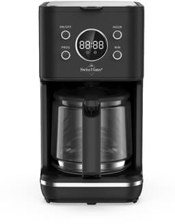 Swiss Haus® CM2315 Koffiezetapparaat – 1.5L Glazen Kan – 1000W – LED Display met Timer – 10-15 Koppen - Anti-Drip – Permanente & Nylon Filter – Zwart — thumbnail 2