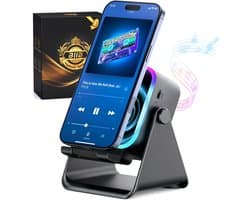 Inductie Speaker met Telefoonhouder – Bluetooth Luidspreker – Draadloze Smartphone Versterker – Compact & Multifunctioneel – Voor Bureau, Thuis & Reizen