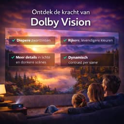 Phonergy Lumora - Mini Beamer - Full HD (4K ondersteuning) - Projector - 2026 - 15000 Lumen - HDMI- Wifi - Bluetooth - WK 2026 - Zwart — thumbnail 4