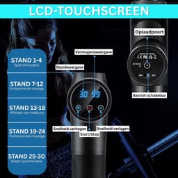 DDStar® Massage gun - Massage pistool - Krachtig massage apparaat - Zwart — thumbnail 5