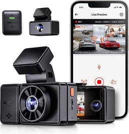Vantrue E3 Triple 3CH 2K QuadHD Wifi GPS dashcam voor auto — thumbnail 1