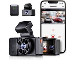 Vantrue E3 Triple 3CH 2K QuadHD Wifi GPS dashcam voor auto