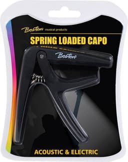 Capo - Boston BC-85-BK - Veermechanisme - Western en elektrische gitaar - Zwart — thumbnail 2