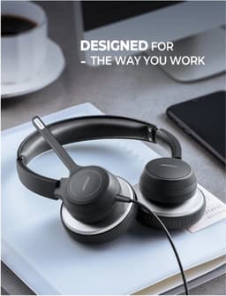 MPOW HC6 – Bedrade Computer Headset – USB & 3.5mm – Ruisonderdrukking – Zwart — thumbnail 3