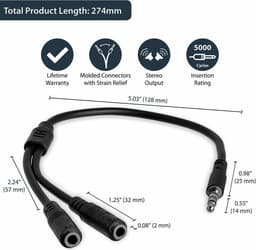 Trust 21665 oordopjes/headset bedraad in het oor bellen/muziek zwart — thumbnail 2