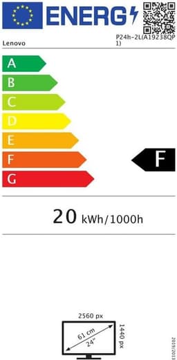 Monitor Lenovo P24H-2L IPS 23,8" — thumbnail 3
