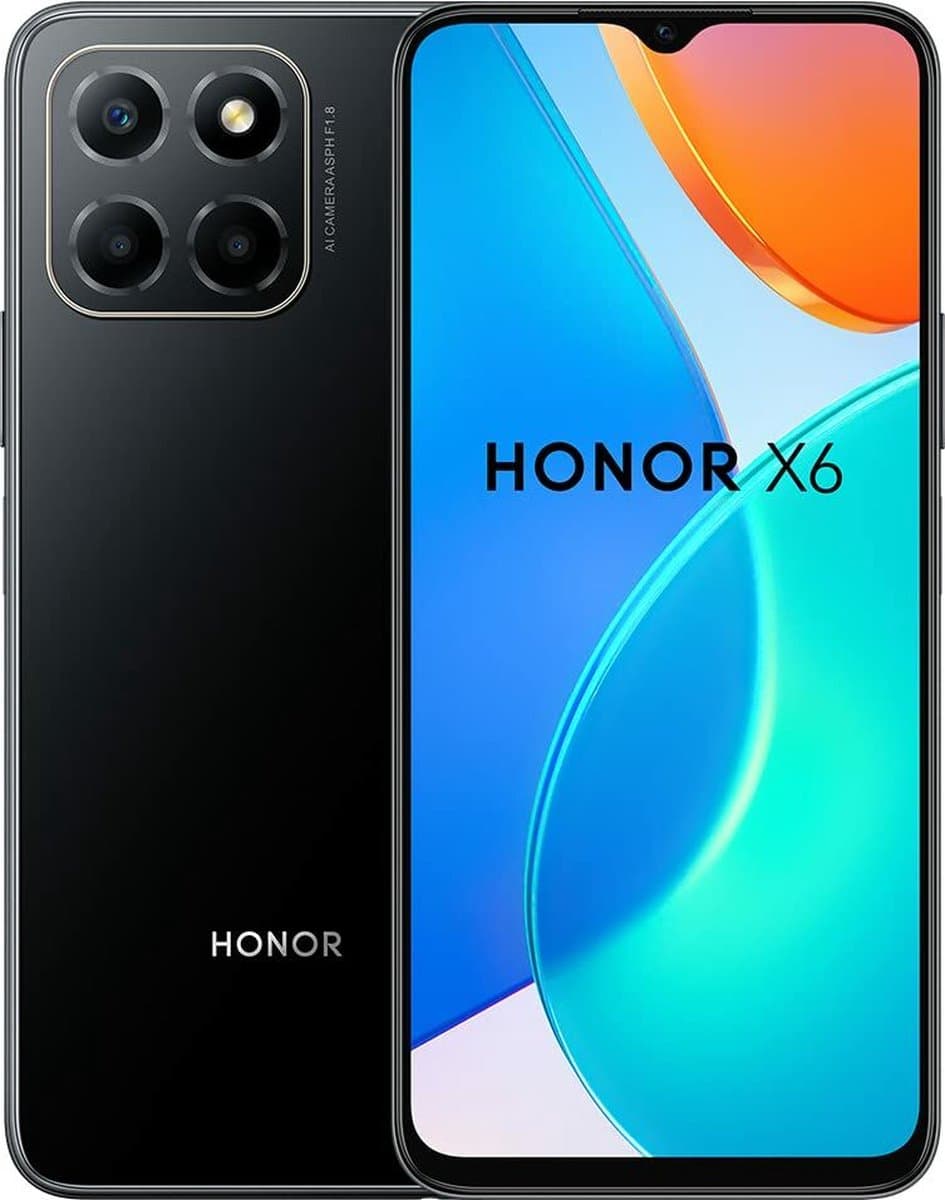 Smartphone Honor X6 Black 4 GB RAM ARM Cortex-A53 Helio G25 6,5" 64 GB — afbeelding 1