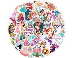 50 stuk sprookje prinses Cartoon stickers voor kinderen en volwassenen Beloningsstickers Journal Laptop Telefoon Stickers