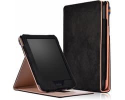 Lunso - sleepcover portret stand hoes - Geschikt voor Kobo Clara HD - zwart