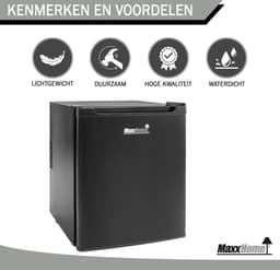 MaxxHome Mini Koelkast - Koelbox - Mini Koelkasten - Minibar -42 Liter – Zwart — thumbnail 5
