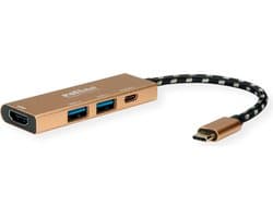ROLINE GOLD USB Type C dockingstation, HDMI 4K, 2x USB 3.2 Gen 1, 1x PD