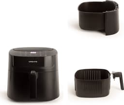 CREATE - Enkel 6,2 l Vrijstaand 1800 W Heteluchtfriteuse Zwart - AIR FRYER PRO LARGE — thumbnail 3