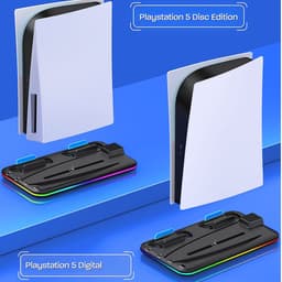 Phreeze Console Standaard - Oplaadstation Controller Oplader - Accessoires - Docking Station - Geschikt voor Sony PlayStation 5, PS5, Digital, Disc - Charging Station Dock - Zwart — thumbnail 2