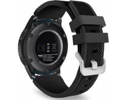 Strap-it Smartwatch bandje 22mm - siliconen bandje geschikt voor Huawei Watch GT 2 / GT 3 (Pro) - 46mm / GT 4 46mm / GT 5 (Pro) - 46mm / GT 2 Pro / Watch 3 (Pro) - Xiaomi Mi Watch / Watch S1 (Pro) / Watch 2 Pro - OnePlus Watch / GTR 2 - zwart